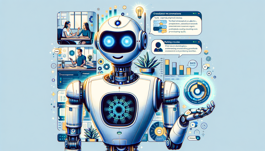 Create an illustration in a positive and light style, featuring a robot assistant inspired by 3D animation studios from the early 2000s, for an article on the usage of ChatGPT for enhanced time management. The image, in a 3:2 aspect ratio, should showcase the robot assistant as an AI-powered productivity coach. Its features might include visible gears or panels to symbolize tailored strategies, repeatable routines and prioritizing tasks. The background may depict a combination of work and personal life settings, signifying work-life balance. Integrated into the scene could be glimpses of data-driven recommendations, perhaps represented as glowing light or subtle infographics being generated by the robot.