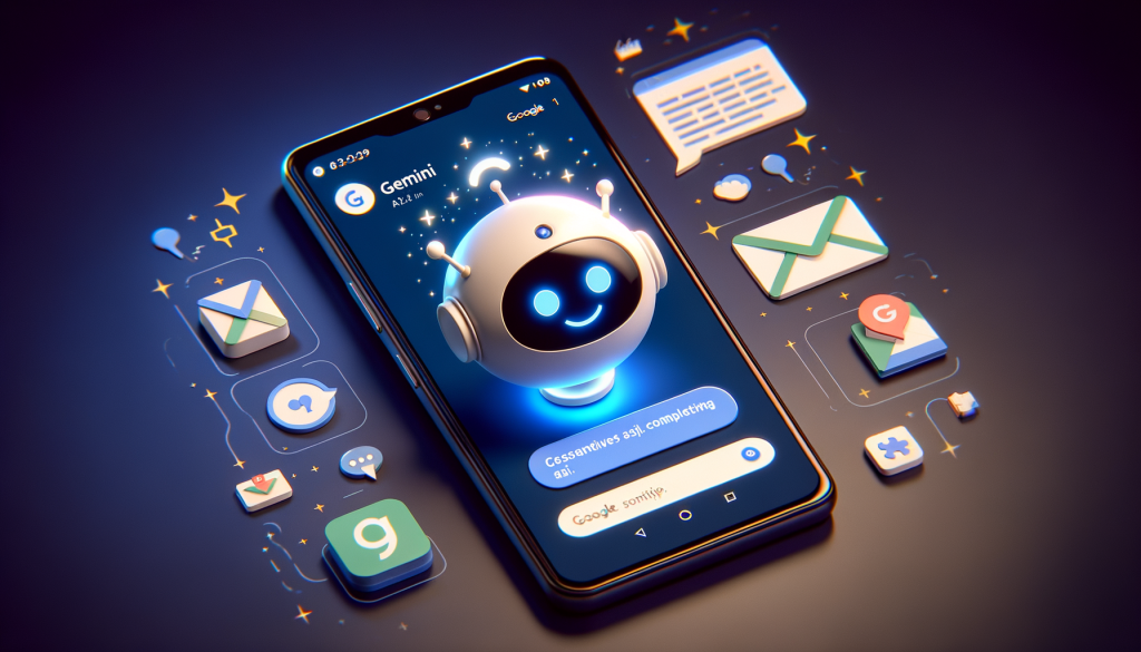 Illustrate a light-hearted and positive scene in a cartoony style inspired by popular 3D animation. Picture this in a 3:2 aspect ratio: An autonomous AI text-based helper is represented as a personable robot at a typical modern workstation. The robot is efficiently multitasking, typing on a keyboard with one hand, controlling a monitor cursor with the other, and interacting with various digital applications on multiple screens. Subtly hint at the transformative potential of this technology by showing the work area neat and organized, the robot working briskly, and a bright luminance spreading from the screens, symbolizing productivity enhancement.